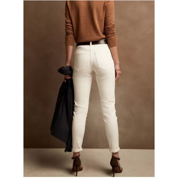 Banana Republic Mid-Rise SCULPT Skinny Jeans White Size 26/2 #605253 RT$100 NEW - Picture 2 of 9